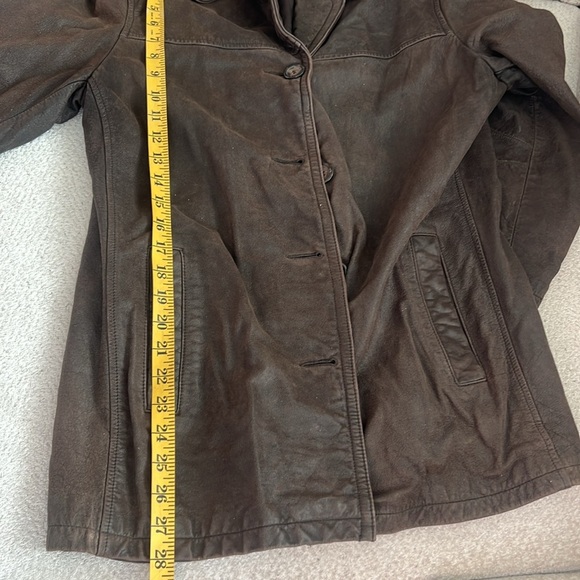 Vintage Genuine Leather Jacket | Brown | Size XL | Oversized Fit - Picture 12 of 13